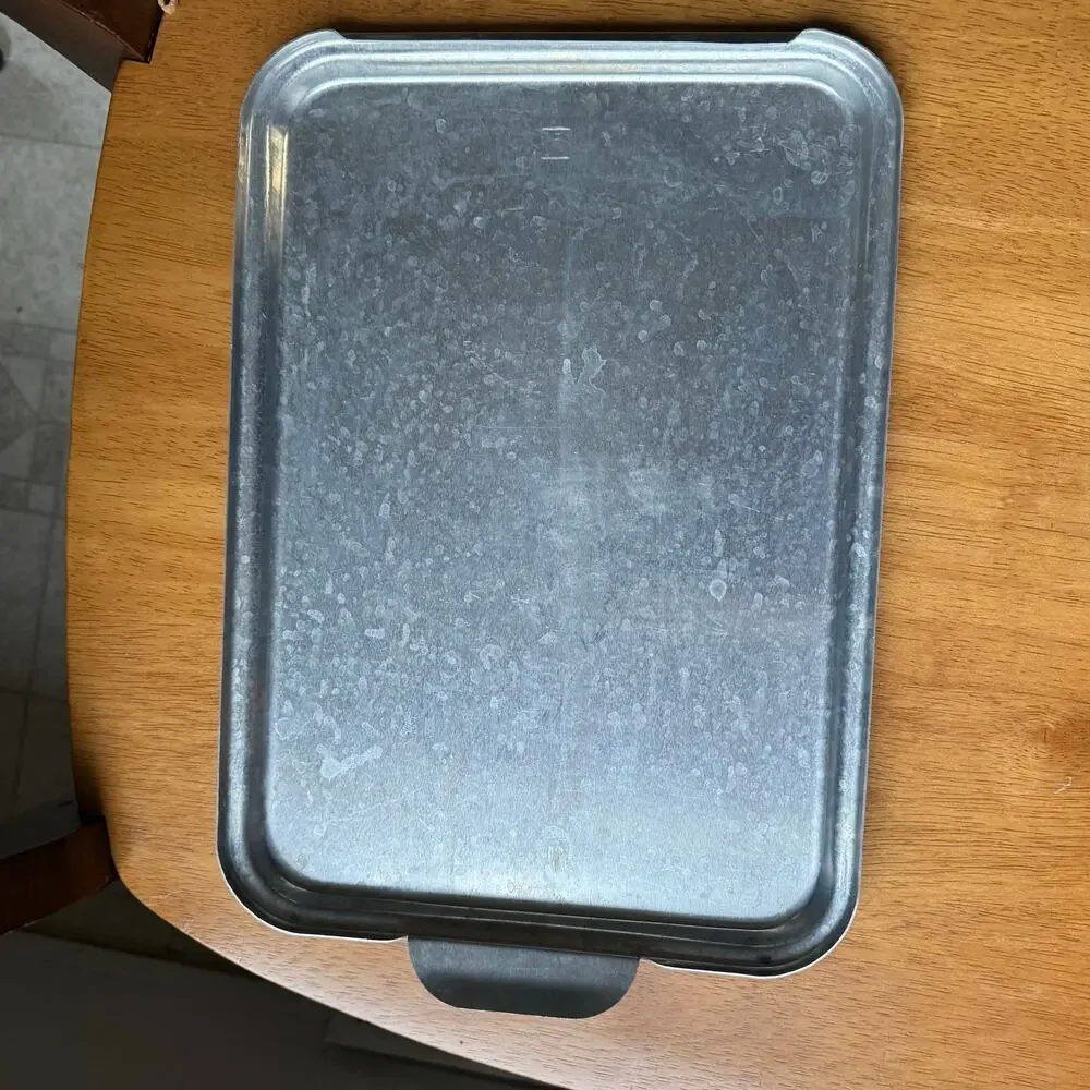 Vintage 9x13 Mirro Aluminum Cake Baking Lasagna Pan Snap On Lid Mid Century READ
